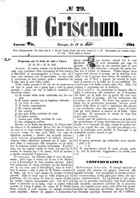 I Grischun Donnerstag 17. Juli 1862