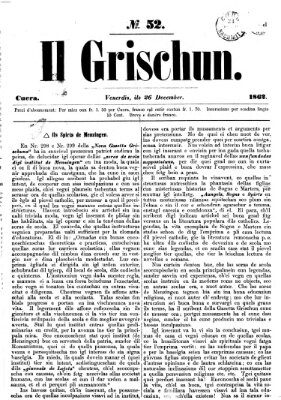I Grischun Freitag 26. Dezember 1862