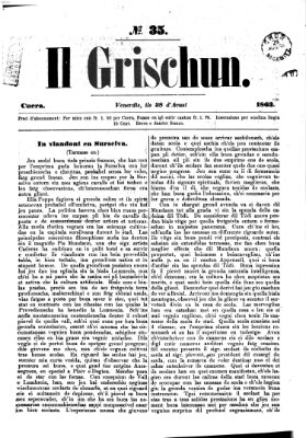 I Grischun Freitag 28. August 1863