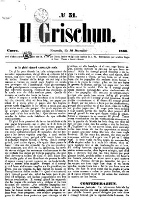 I Grischun Freitag 18. Dezember 1863