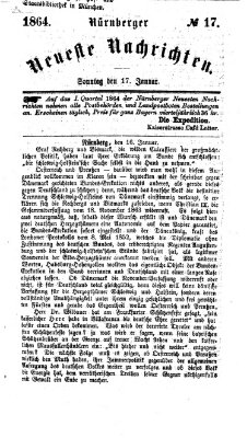 Nürnberger neueste Nachrichten Sonntag 17. Januar 1864