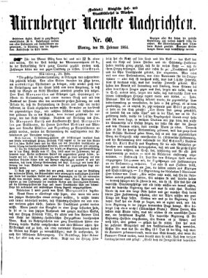 Nürnberger neueste Nachrichten Montag 29. Februar 1864