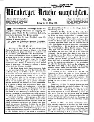 Nürnberger neueste Nachrichten Freitag 18. März 1864