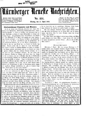 Nürnberger neueste Nachrichten Montag 11. April 1864