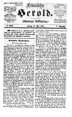 Fränkischer Herold Freitag 18. Juli 1862