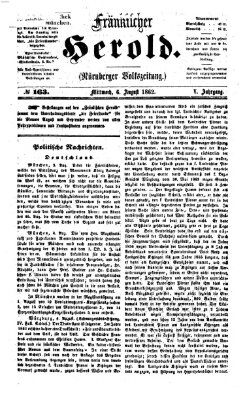 Fränkischer Herold Mittwoch 6. August 1862