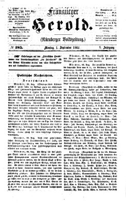 Fränkischer Herold Montag 1. September 1862