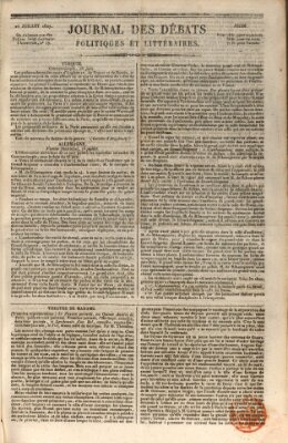 Journal des débats politiques et littéraires Donnerstag 26. Juli 1827