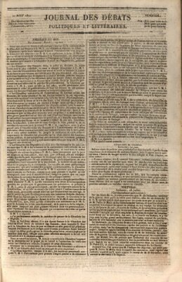 Journal des débats politiques et littéraires Freitag 10. August 1827