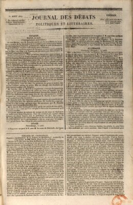 Journal des débats politiques et littéraires Freitag 31. August 1827