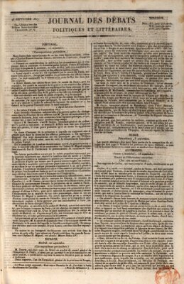 Journal des débats politiques et littéraires Freitag 28. September 1827