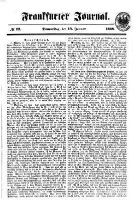Frankfurter Journal Donnerstag 14. Januar 1858