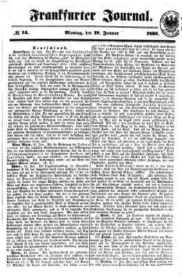 Frankfurter Journal Montag 18. Januar 1858