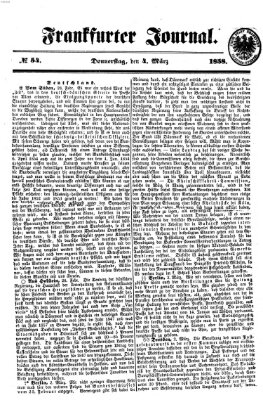 Frankfurter Journal Donnerstag 4. März 1858