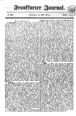 Frankfurter Journal Samstag 20. März 1858