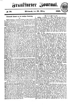 Frankfurter Journal Mittwoch 31. März 1858