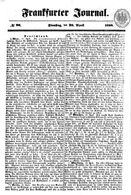 Frankfurter Journal Dienstag 20. April 1858
