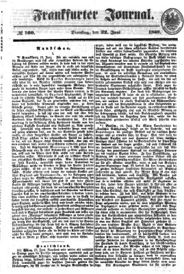Frankfurter Journal Dienstag 22. Juni 1858