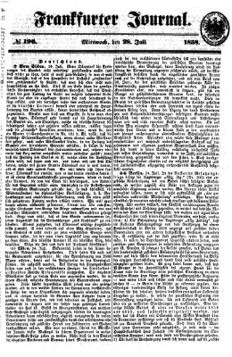 Frankfurter Journal Mittwoch 28. Juli 1858