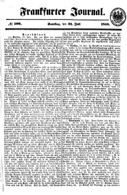 Frankfurter Journal Samstag 31. Juli 1858