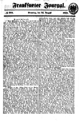 Frankfurter Journal Sonntag 15. August 1858