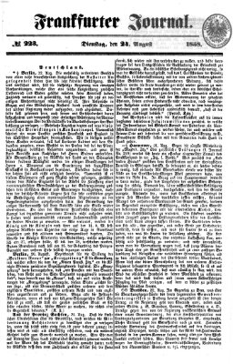 Frankfurter Journal Dienstag 24. August 1858