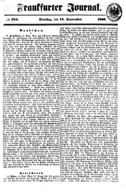 Frankfurter Journal Dienstag 14. September 1858