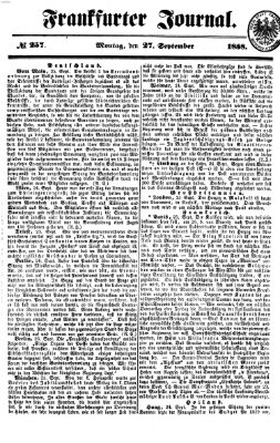 Frankfurter Journal Montag 27. September 1858