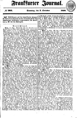 Frankfurter Journal Sonntag 3. Oktober 1858