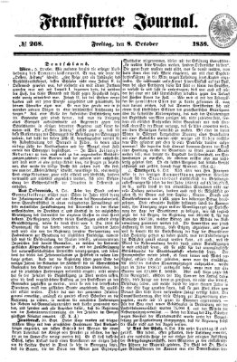 Frankfurter Journal Freitag 8. Oktober 1858