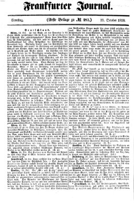 Frankfurter Journal Samstag 23. Oktober 1858