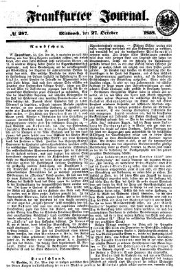Frankfurter Journal Mittwoch 27. Oktober 1858