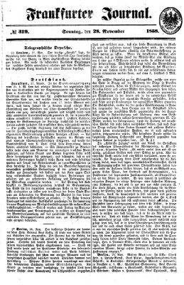 Frankfurter Journal Sonntag 28. November 1858