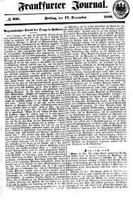 Frankfurter Journal Freitag 17. Dezember 1858