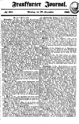 Frankfurter Journal Montag 27. Dezember 1858