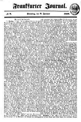 Frankfurter Journal Sonntag 9. Januar 1859