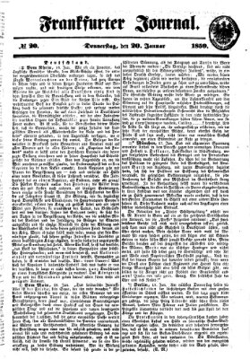 Frankfurter Journal Donnerstag 20. Januar 1859