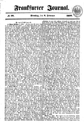Frankfurter Journal Dienstag 8. Februar 1859