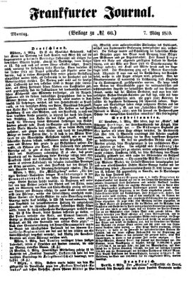 Frankfurter Journal Montag 7. März 1859