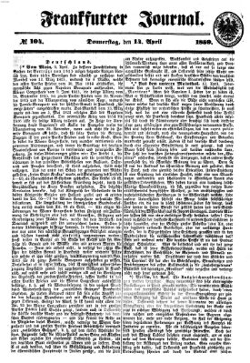Frankfurter Journal Donnerstag 14. April 1859