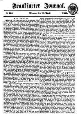 Frankfurter Journal Montag 18. April 1859