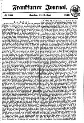 Frankfurter Journal Samstag 18. Juni 1859