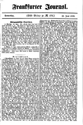 Frankfurter Journal Donnerstag 23. Juni 1859