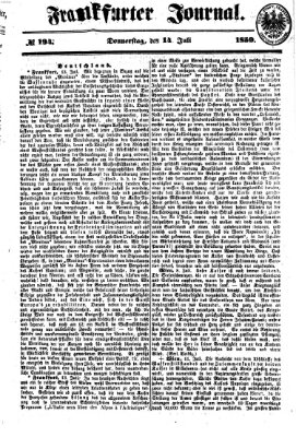 Frankfurter Journal Donnerstag 14. Juli 1859