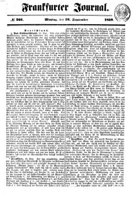 Frankfurter Journal Montag 19. September 1859