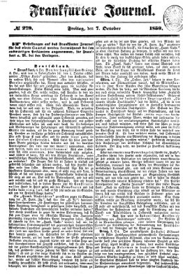 Frankfurter Journal Freitag 7. Oktober 1859