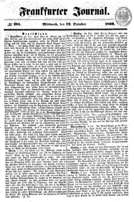 Frankfurter Journal Mittwoch 12. Oktober 1859