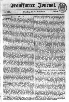 Frankfurter Journal Dienstag 8. November 1859