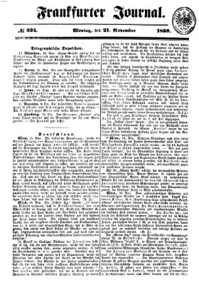 Frankfurter Journal Montag 21. November 1859