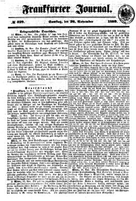 Frankfurter Journal Samstag 26. November 1859